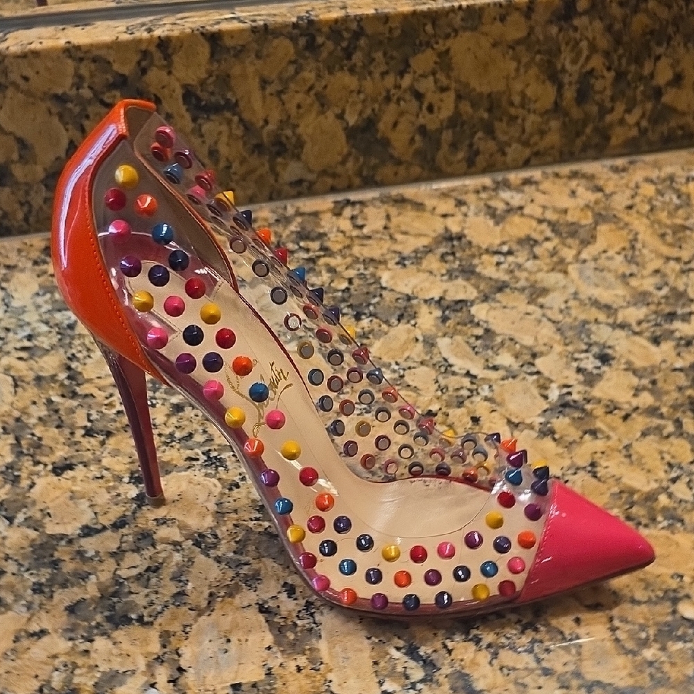 Christian Louboutin Multicolor Spiked Heels EU.SIZE 37.5 - Picture 13 of 17